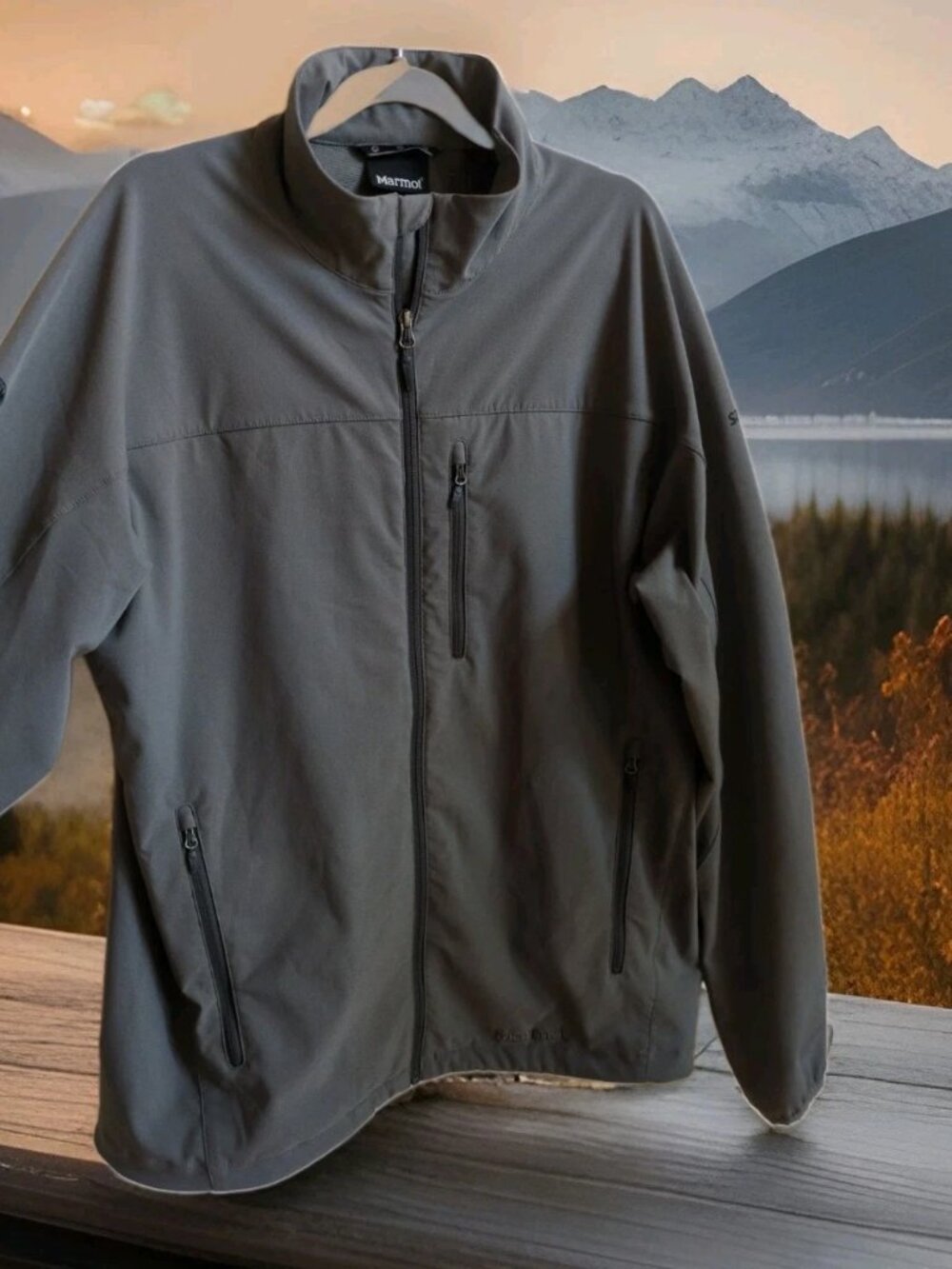 Men's XLT Marmot Tempo Jacket Water Resistant Windproof Soft-Shell - Embroidered